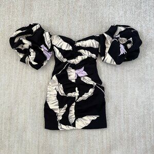 Love Republic Summer Floral Cute Puff Sleeve Mini Dress